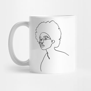 Black girl one line art Mug